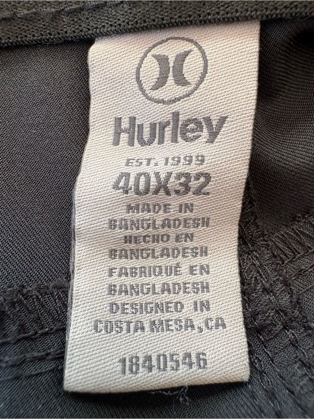 Hurley mens black hybrid performance stretch pants 40x32 - Picture 9 of 10